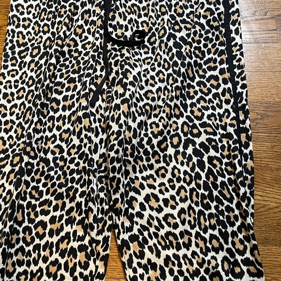 Kate Spade Lounge Wear Size XL Leopard Print Pants with Black Hoodie Jacket. - Picture 6 of 8